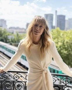 MEXX Longsleeve Dress With Knot Off White -Style Verkoop 1000x1250 51