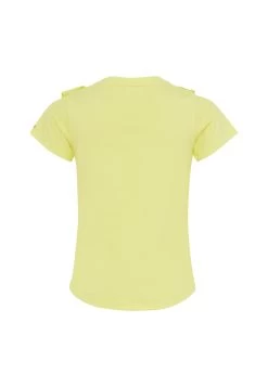 MEXX Ruffle Korte Mouwen T-shirt Geel -Style Verkoop 2282 TU2118033G 130643 6