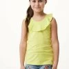MEXX Mouwloze Top Ruffle Geel -Style Verkoop 3899 TU2012033G 130643 1