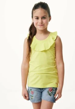 MEXX Mouwloze Top Ruffle Geel