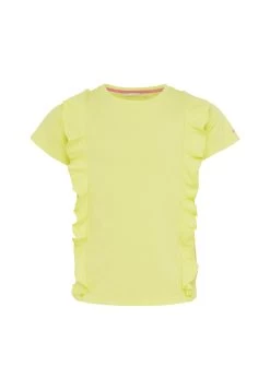 MEXX Ruffle Korte Mouwen T-shirt Geel -Style Verkoop 4933 TU2118033G 130643 5