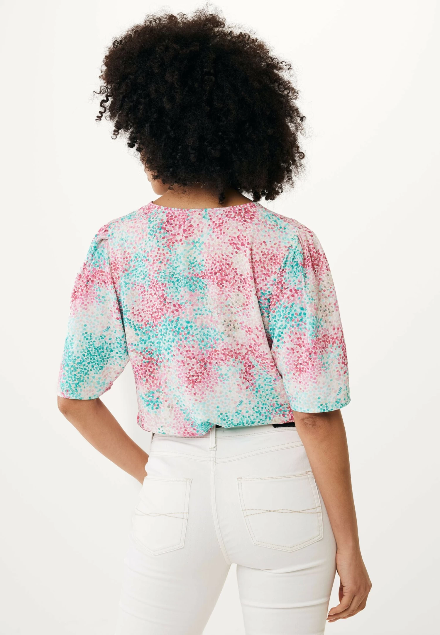 MEXX Korte Mouwen Blouse Aqua Groen 5 MEXX Korte Mouwen Blouse Aqua Groen - Afbeelding 3