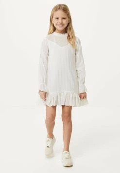 MEXX Broderie Jurk Off White