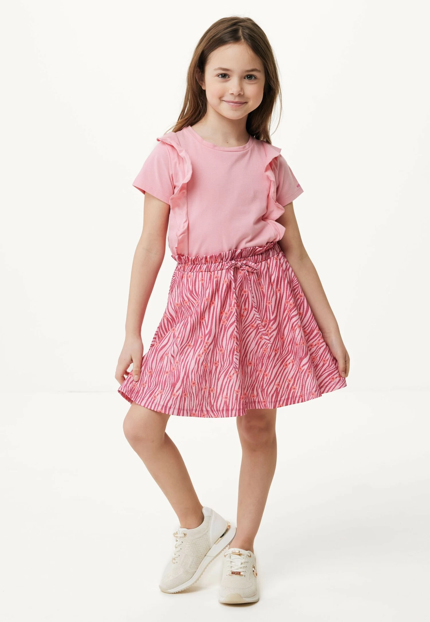 MEXX Ruffle Korte Mouwen T-shirt Zalmroze 4 MEXX Ruffle Korte Mouwen T-shirt Zalmroze - Afbeelding 2