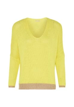 MEXX Loose Fit V-hals Pullover Geel -Style Verkoop 7003 IC0961033W 170754 5