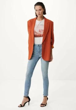 MEXX Linnen Blazer Oranje -Style Verkoop 7476 CF0309033W 191250 6