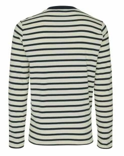MEXX Stripe T-shirt LS Off White -Style Verkoop 7626 SO2153026M 110701 7