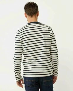 MEXX Stripe T-shirt LS Off White -Style Verkoop 7852 SO2153026M 110701 3