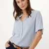 MEXX Korte Mouwen Blouse Blauw -Style Verkoop 8620 DF0434033W 124108 1