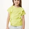 MEXX Ruffle Korte Mouwen T-shirt Geel -Style Verkoop 8629 TU2118033G 130643 1
