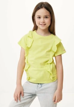 MEXX Ruffle Korte Mouwen T-shirt Geel