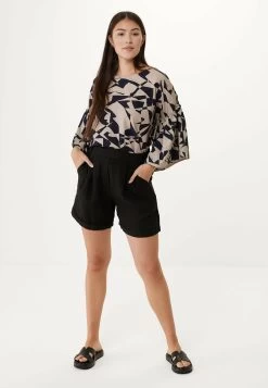 MEXX Korte Mouwen Blouse Beige -Style Verkoop 9437 TU0421033W 151306 2