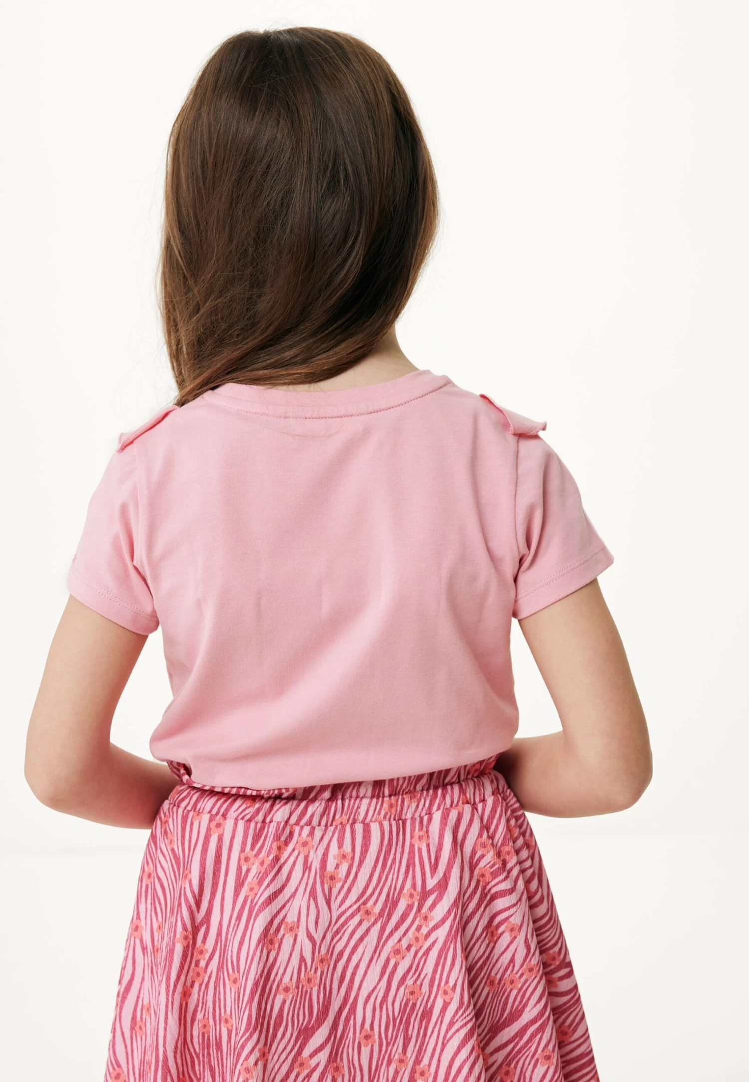 MEXX Ruffle Korte Mouwen T-shirt Zalmroze 5 MEXX Ruffle Korte Mouwen T-shirt Zalmroze - Afbeelding 3