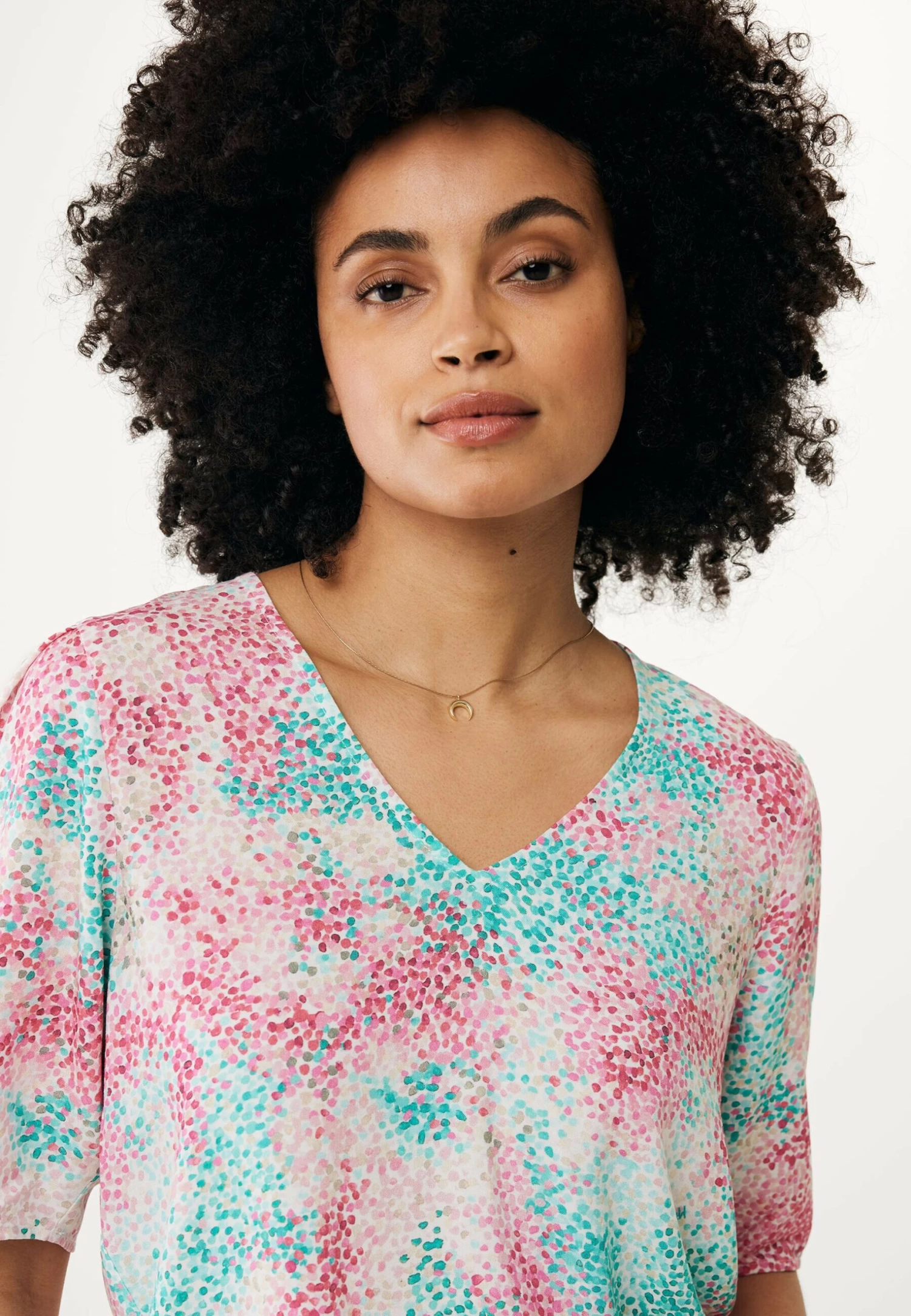 MEXX Korte Mouwen Blouse Aqua Groen 6 MEXX Korte Mouwen Blouse Aqua Groen - Afbeelding 4