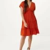 MEXX Flared Jurk Oranje -Style Verkoop 9920 DF0646033W 161340 3