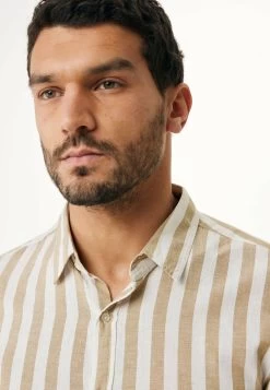 MEXX Overhemd Gestreept Beige -Style Verkoop ap1517033m 151306 5