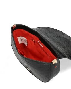 MEXX Croco Halfmoon Crossbody Bag Black -Style Verkoop bk2709026w 193911 5