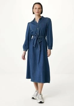 MEXX Flared T-shirt Jurk Denim -Style Verkoop cf0642033w 50001 5