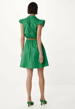 MEXX Ruffle Jurk Groen -Style Verkoop cf0655033w 186030 3