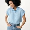 MEXX Korte Mouwen Blouse Blauw 2 MEXX Korte Mouwen Blouse Blauw -Style Verkoop df0419033w 124108 2