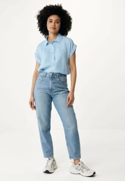 MEXX Korte Mouwen Blouse Blauw -Style Verkoop df0419033w 124108 3