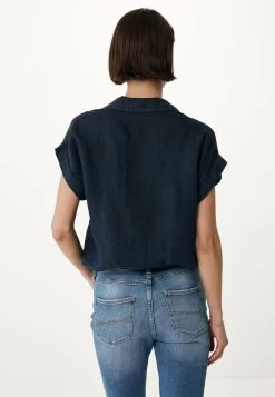 MEXX Korte Mouwen Blouse Navy -Style Verkoop df0419033w 194020 4