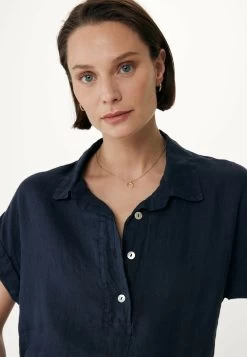 MEXX Korte Mouwen Blouse Navy -Style Verkoop df0419033w 194020 5