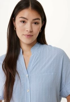 MEXX Korte Mouwen Blouse Blauw -Style Verkoop df0434033 124108 3