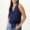 MEXX Mouwloze Blouse Navy