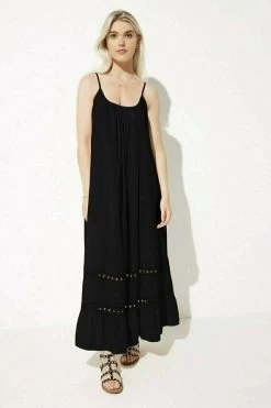 MEXX A-line Broidery Spaghetti Dress Black 26 MEXX A-line Broidery Spaghetti Dress Black -Style Verkoop fl0652023w 193911 black 1