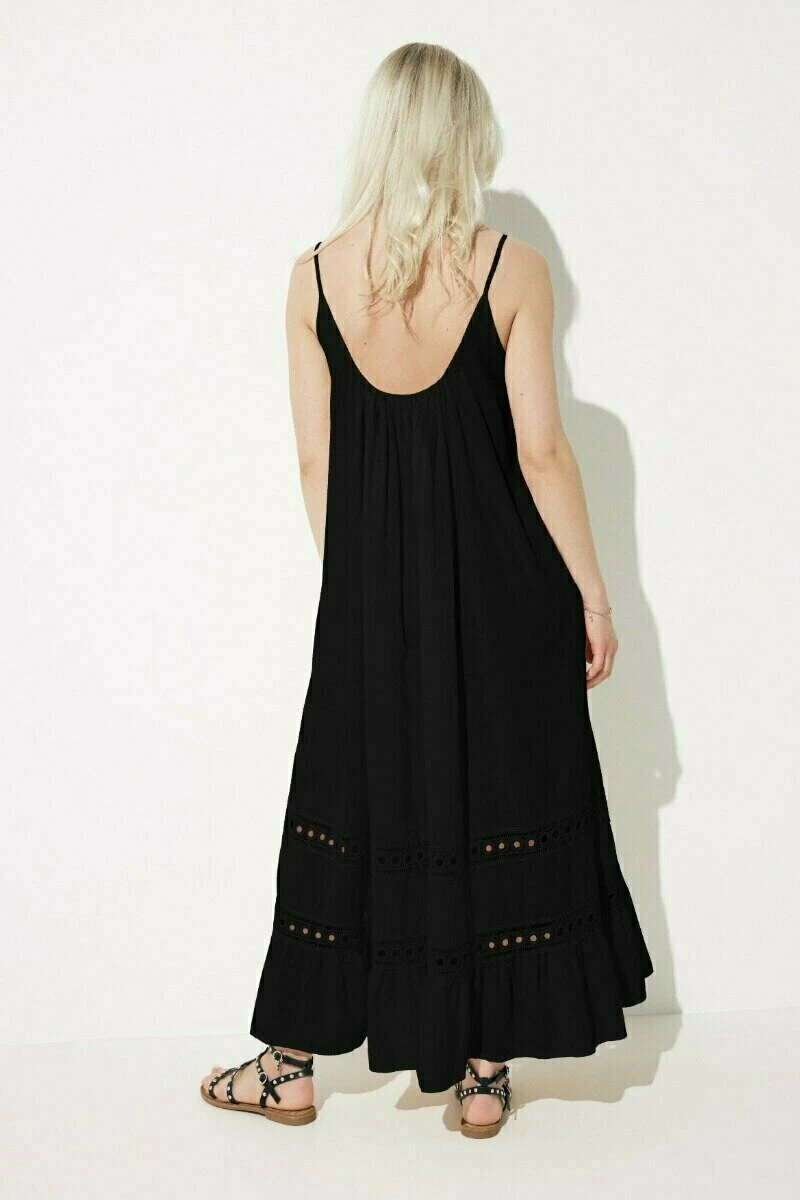 MEXX A-line Broidery Spaghetti Dress Black 15 MEXX A-line Broidery Spaghetti Dress Black - Afbeelding 13