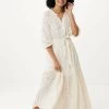 MEXX Maxi Jurk Broderie Off White -Style Verkoop fl0660033w 110701 1