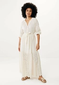 MEXX Maxi Jurk Broderie Off White -Style Verkoop fl0660033w 110701 4