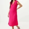 MEXX Mouwloze V-hals Jurk Roze 1 MEXX Mouwloze V-hals Jurk Roze -Style Verkoop fl0669033w 182043 3