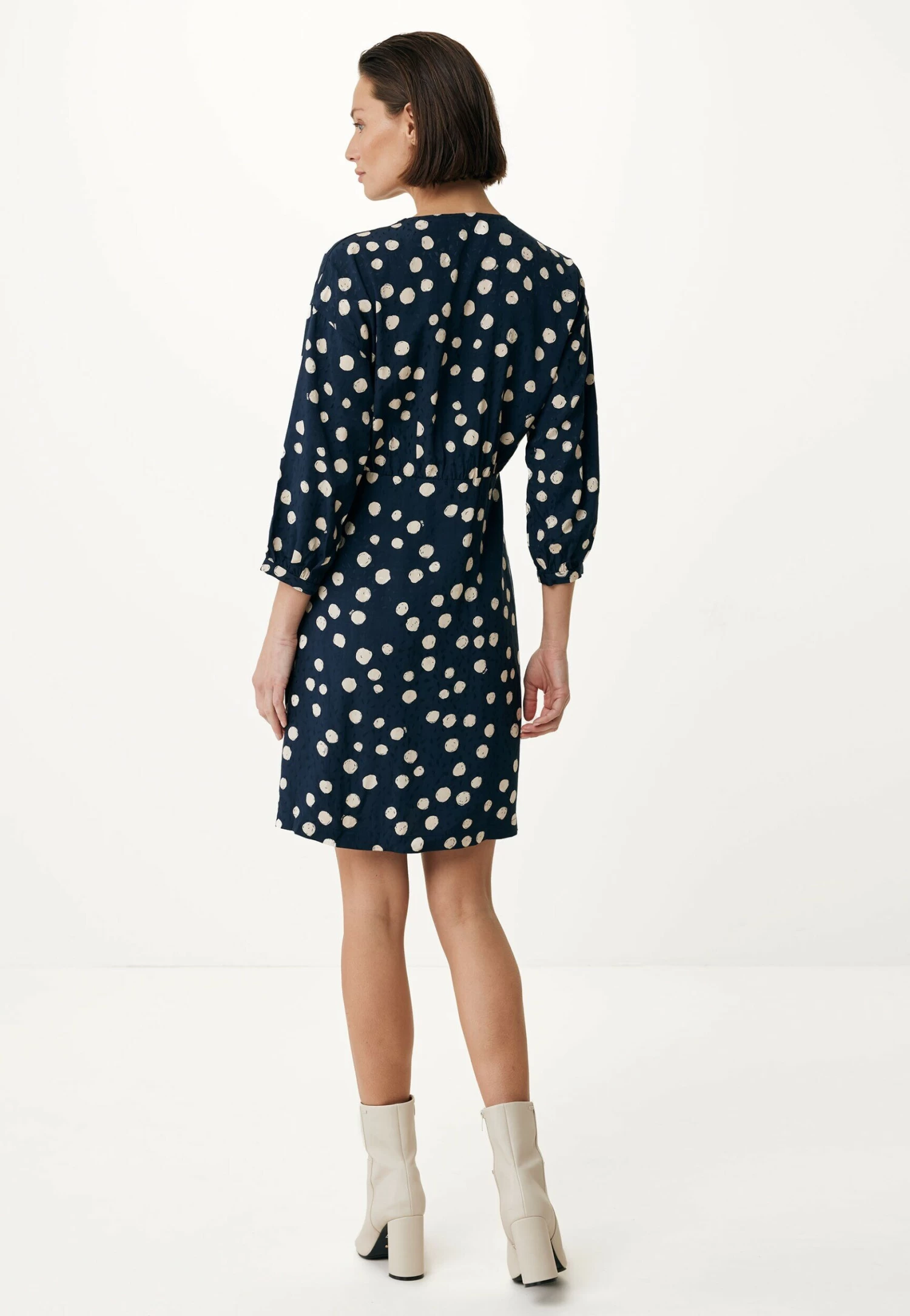 MEXX Geprinte Jurk Met Overslag Navy 7 MEXX Geprinte Jurk Met Overslag Navy - Afbeelding 5
