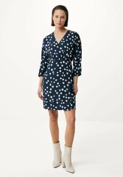 MEXX Geprinte Jurk Met Overslag Navy