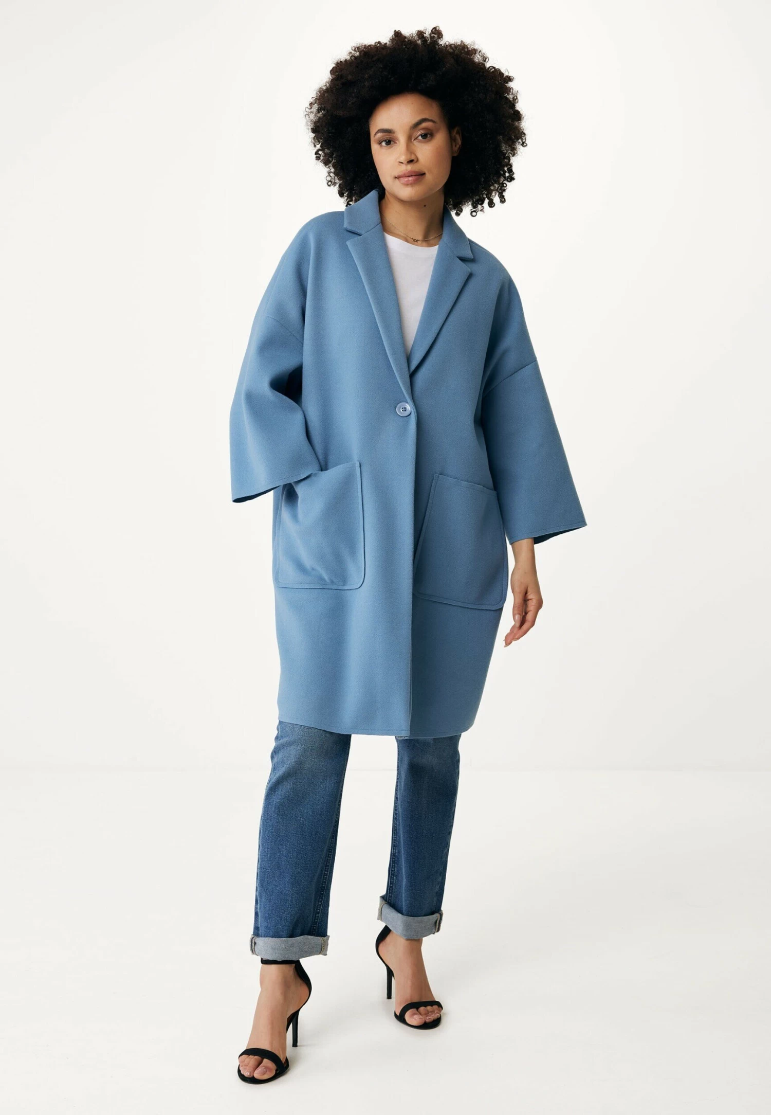 MEXX Oversized Coat Babyblauw 4 MEXX Oversized Coat Babyblauw - Afbeelding 2