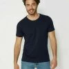 MEXX Donkerblauw Heren T-shirt Ronde Hals -Style Verkoop mxzn0006 6001 2001 1 1