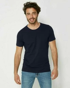 MEXX Donkerblauw Heren T-shirt Ronde Hals