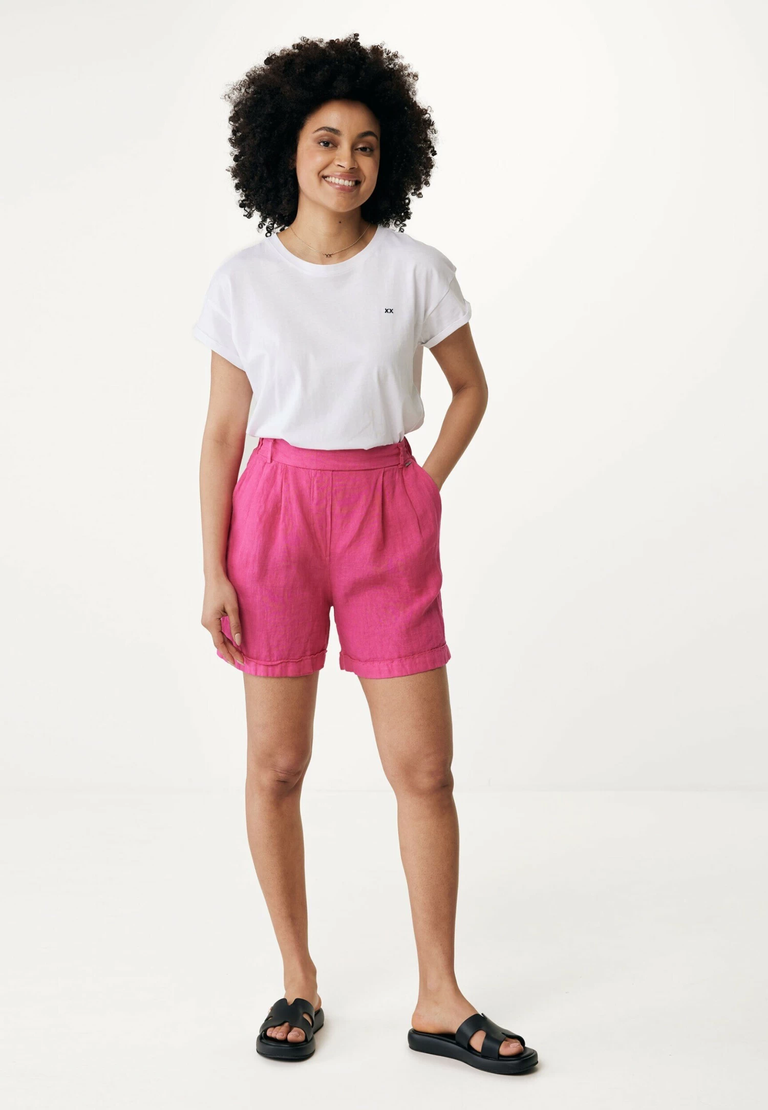 MEXX Linnen Shorts Roze 4 MEXX Linnen Shorts Roze - Afbeelding 2