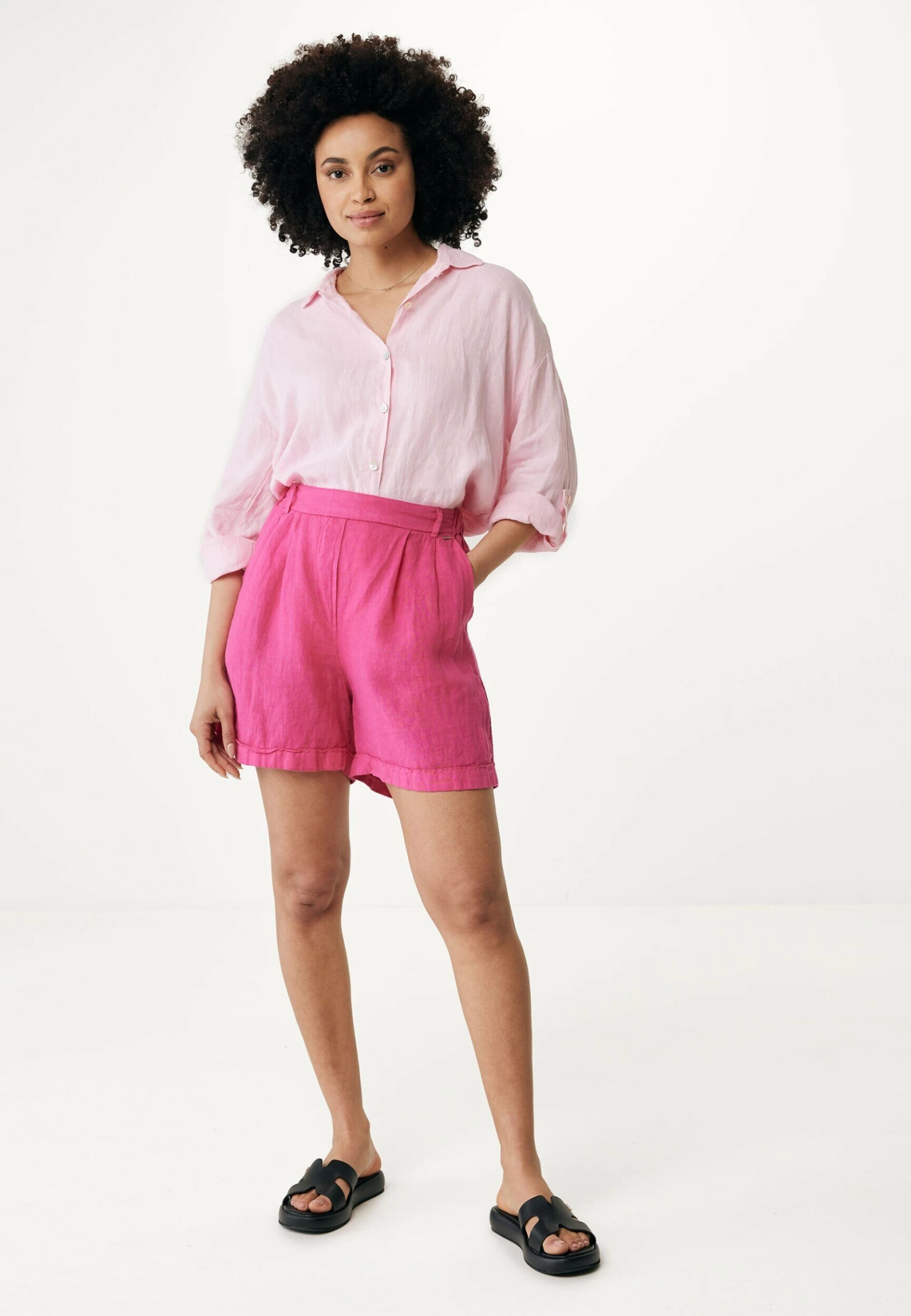 MEXX Linnen Shorts Roze 6 MEXX Linnen Shorts Roze - Afbeelding 4
