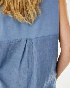 MEXX Linnen Top Blauw -Style Verkoop sf2044023w 124806 4