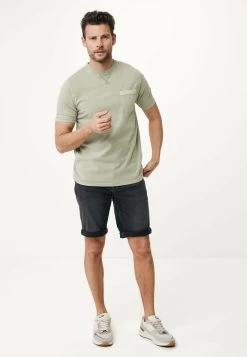 MEXX Garment Dye T-shirt Groen -Style Verkoop so2148033m 160110 3