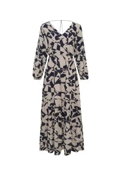 MEXX Lange Mouwen V-hals Jurk Beige -Style Verkoop tu0631033w 151306 1