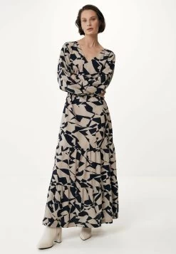 MEXX Lange Mouwen V-hals Jurk Beige -Style Verkoop tu0631033w 155218 8