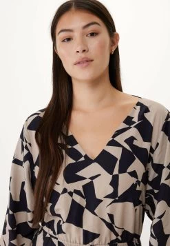 MEXX Lange Mouwen V-hals Jurk Beige -Style Verkoop tu0633033w 155218 4