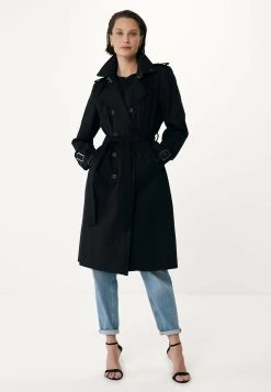 MEXX Double Breasted Trenchcoat Zwart