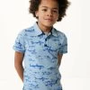 MEXX Geprinte Polo Lichtblauw