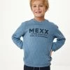 MEXX Crewneck Sweater With Quilting Mid Blue