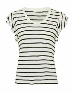MEXX T-shirt Gestreept Off White -Style Verkoop tu2140023w 110602